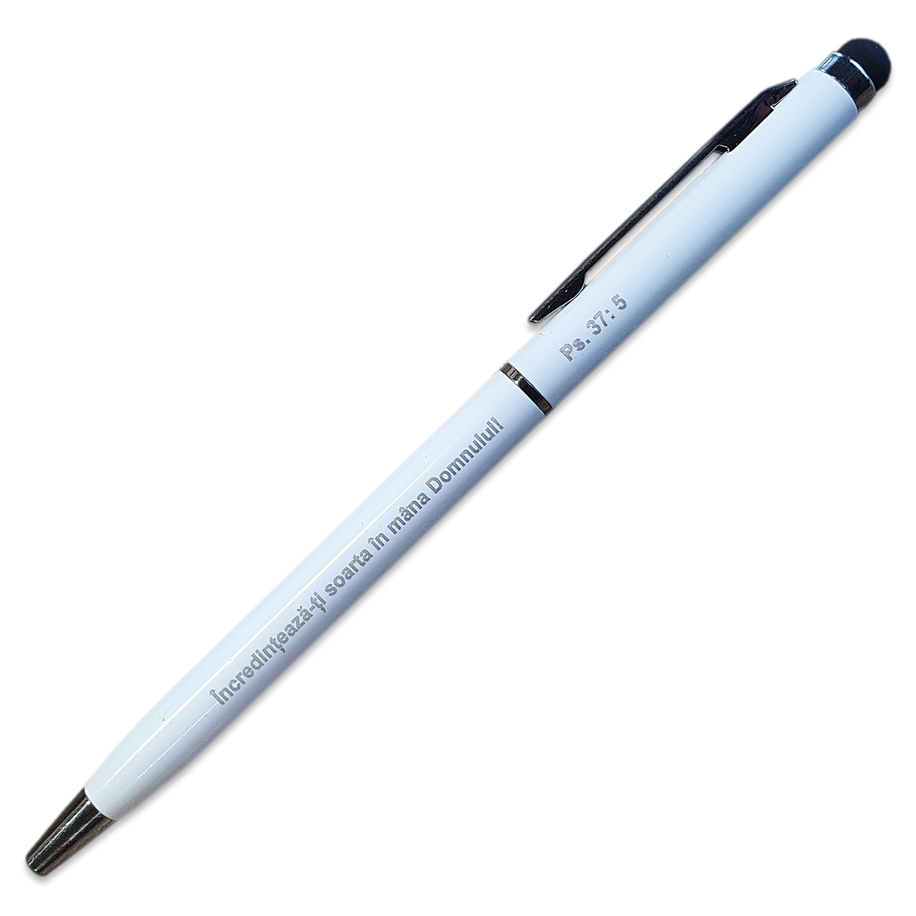 Pix touchscreen pentru telefon - Încredințează-ți soarta! (alb) Pix touchscreen pentru telefon - Încredințează-ți soarta! (alb)