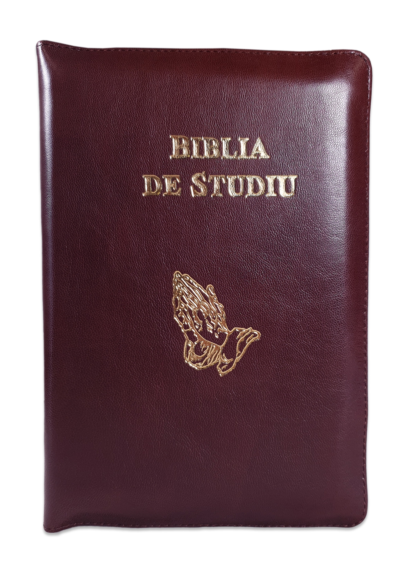 Biblia de studiu Andrews, explicatii+concordanta+harti,  mare, coperta piele, culoare maro, fermoar, simbol maini in rugaciune Biblia de studiu Andrews, explicatii+concordanta+harti,  mare, coperta piele, culoare maro, fermoar, simbol maini in rugaciune