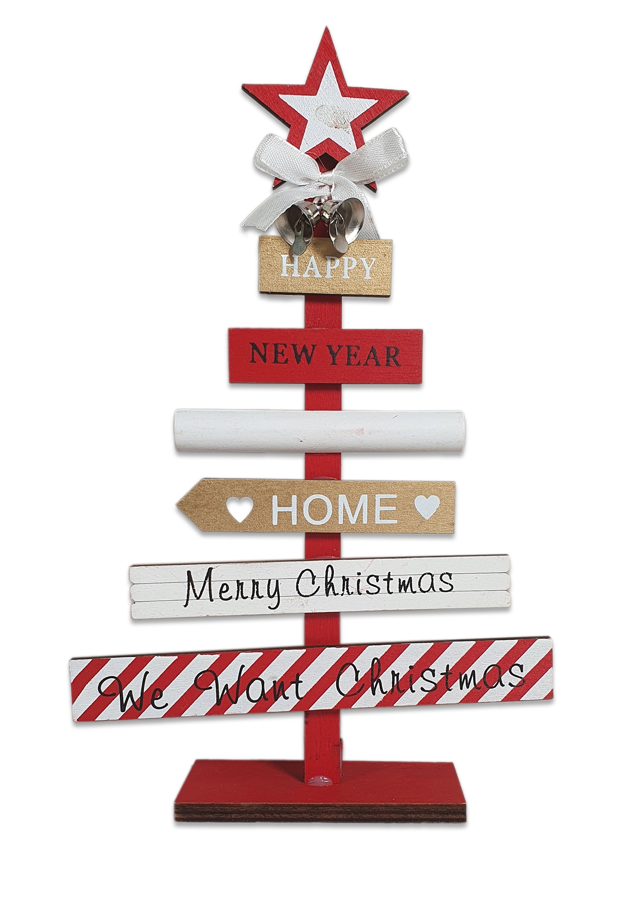 Ornament bradulet de Craciun - Brad decorativ din lemn cu mesaj de Craciun (27 cm) Ornament bradulet de Craciun - Brad decorativ din lemn cu mesaj de Craciun (27 cm)