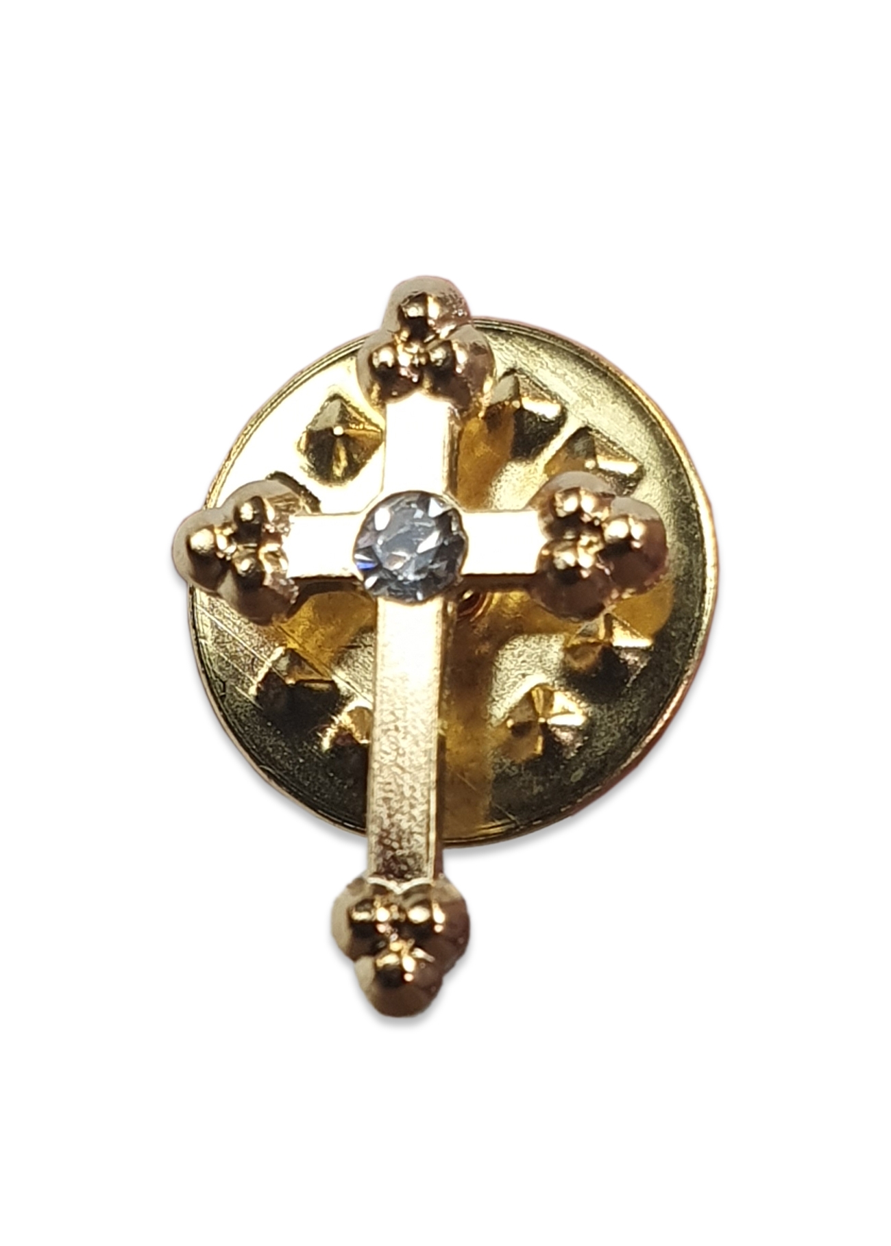 Insigna metalica, cruce, aurie Insigna metalica, cruce, aurie