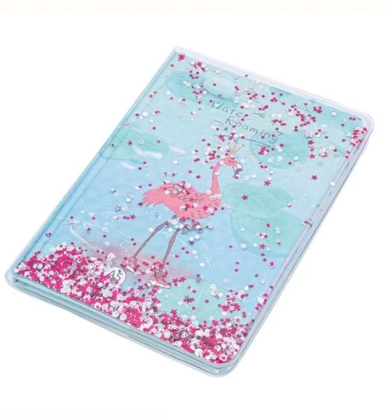 Caiet A5, turcoaz, flamingo, husa apa - Water Roaming Caiet A5, turcoaz, flamingo, husa apa - Water Roaming