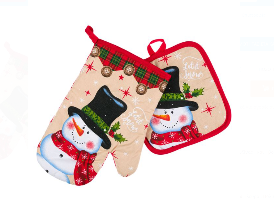 Set de  manusa de bucatarie de crăciun om de zăpadă Set de  manusa de bucatarie de crăciun om de zăpadă