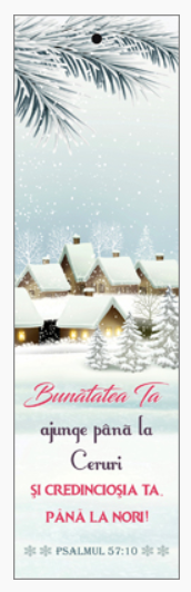 Semn de carte cu panglica albastru deschis - Verset:  "Bunătatea Ta ajunge până la ceruri şi credincioşia Ta, până la nori!" Psalmul 57:10 [30]