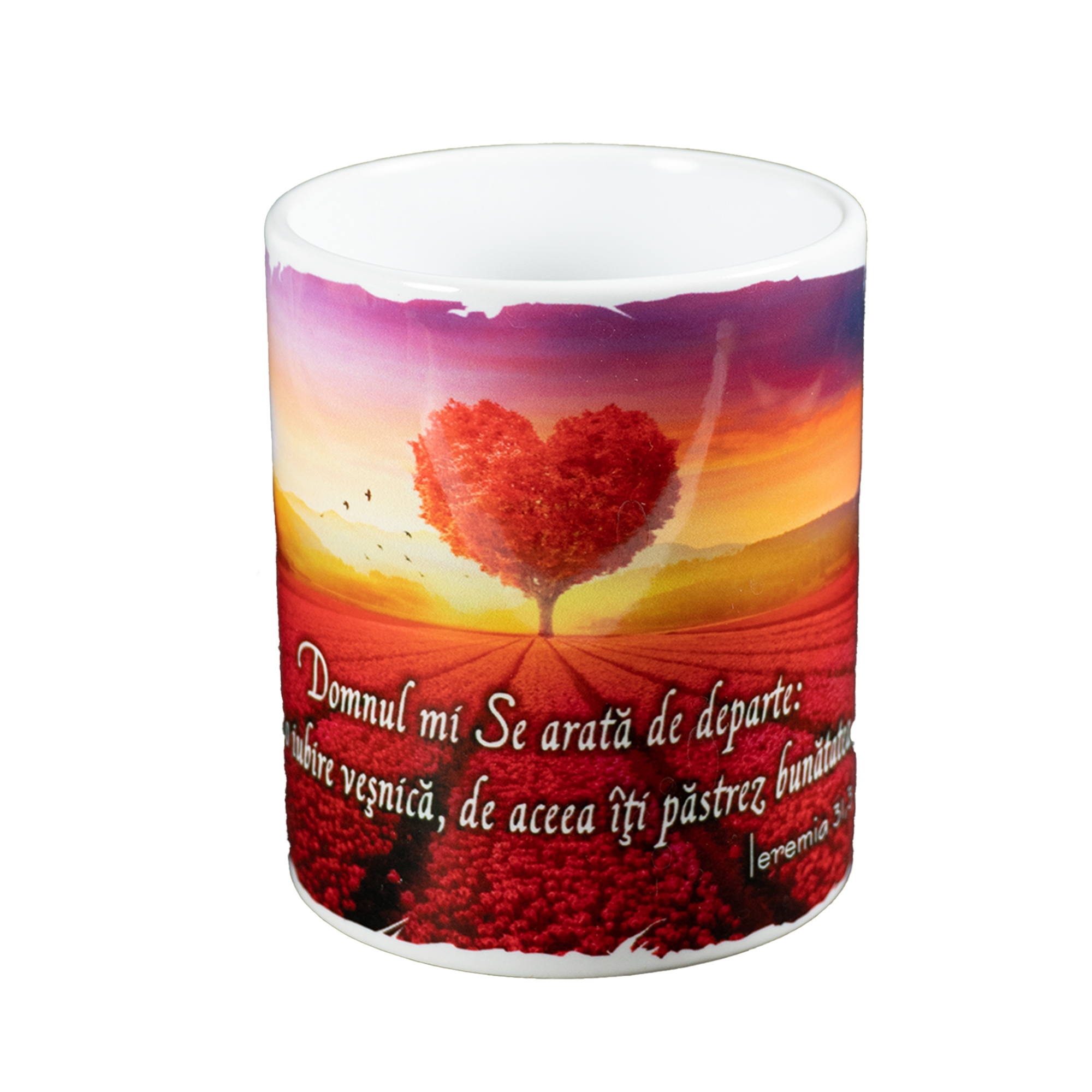 Cană cu mesaj creștin - Te iubesc cu o iubire veșnică  (Ieremia 31,3) Cană cu mesaj creștin - Te iubesc cu o iubire veșnică  (Ieremia 31,3)