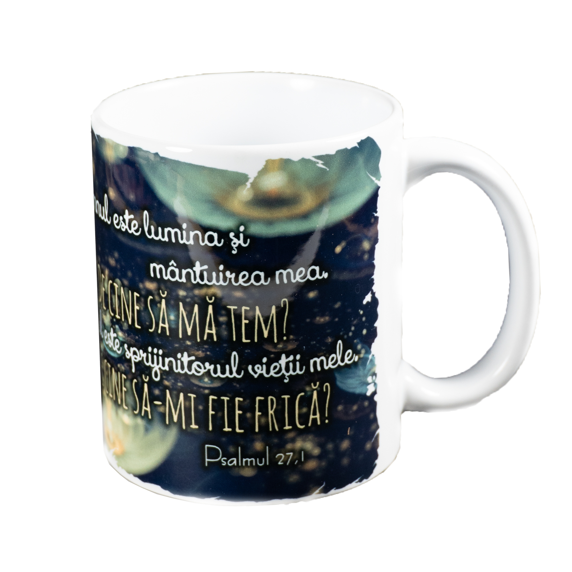 Cană cu mesaj creștin -  Domnul este lumina (Psalmul 27,1) Cană cu mesaj creștin -  Domnul este lumina (Psalmul 27,1)