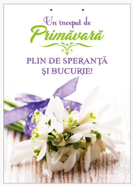 Poster cu verset A4 -"Un început de Primăvară plin de speranţă şi bucurie!" [56]