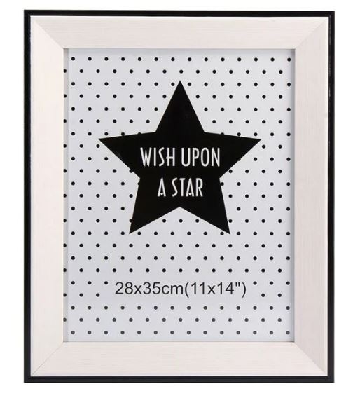 Rama foto din lemn, alb-negru - 1 poza de 28x35cm Rama foto din lemn, alb-negru - 1 poza de 28x35cm