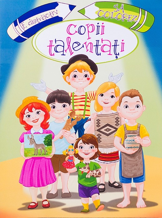 E distractiv să colorezi copii talentati - carte de colorat E distractiv să colorezi copii talentati - carte de colorat