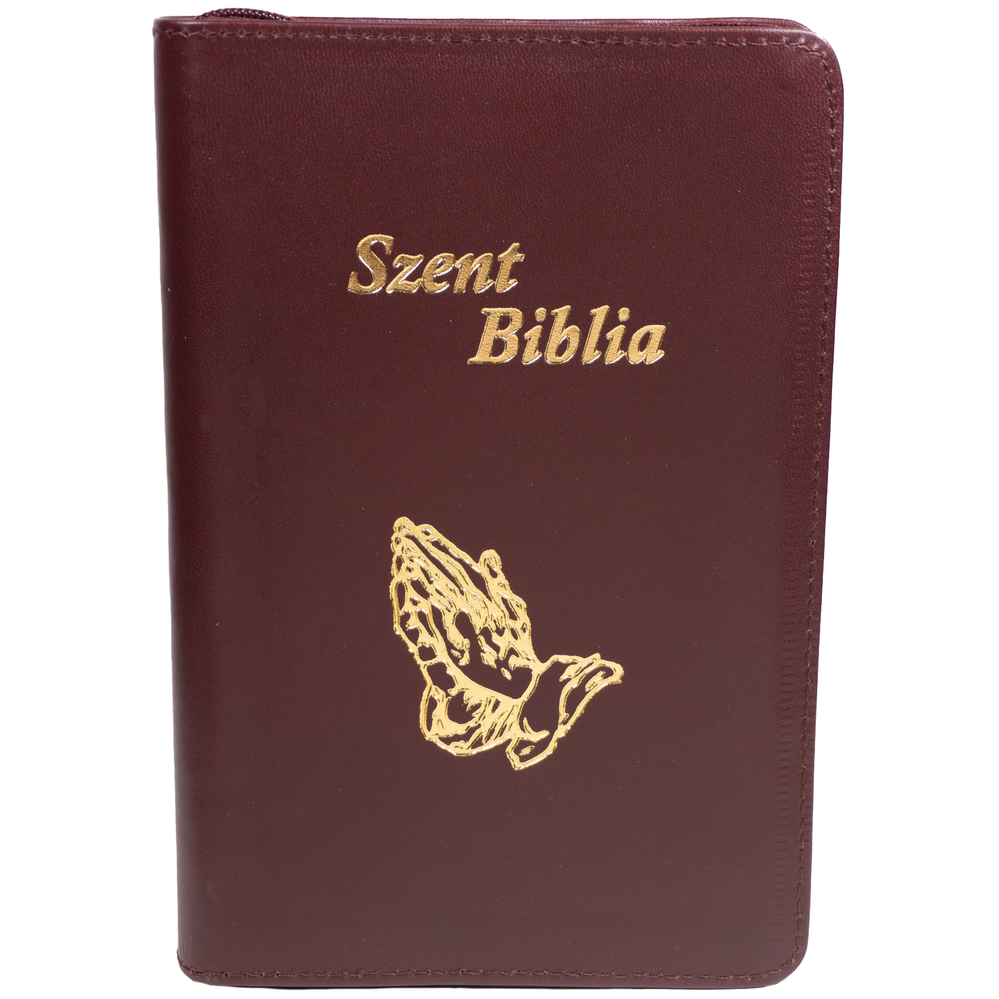 Szent Biblia, Nagy Biblia, Bordo sötét, Bőr, Cipzáros, Károli Gáspár Forditása - Biblia mare, piele in lb. maghiara [073 PF]