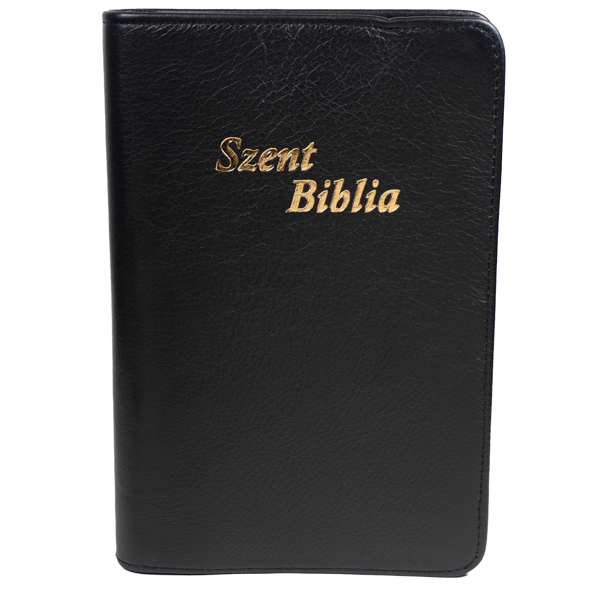 Szent Biblia, Nagy Biblia, Fekete, Bőr, Cipzáros, Károli Gáspár Forditása - Biblia mare, piele in lb. maghiara [073 PF]