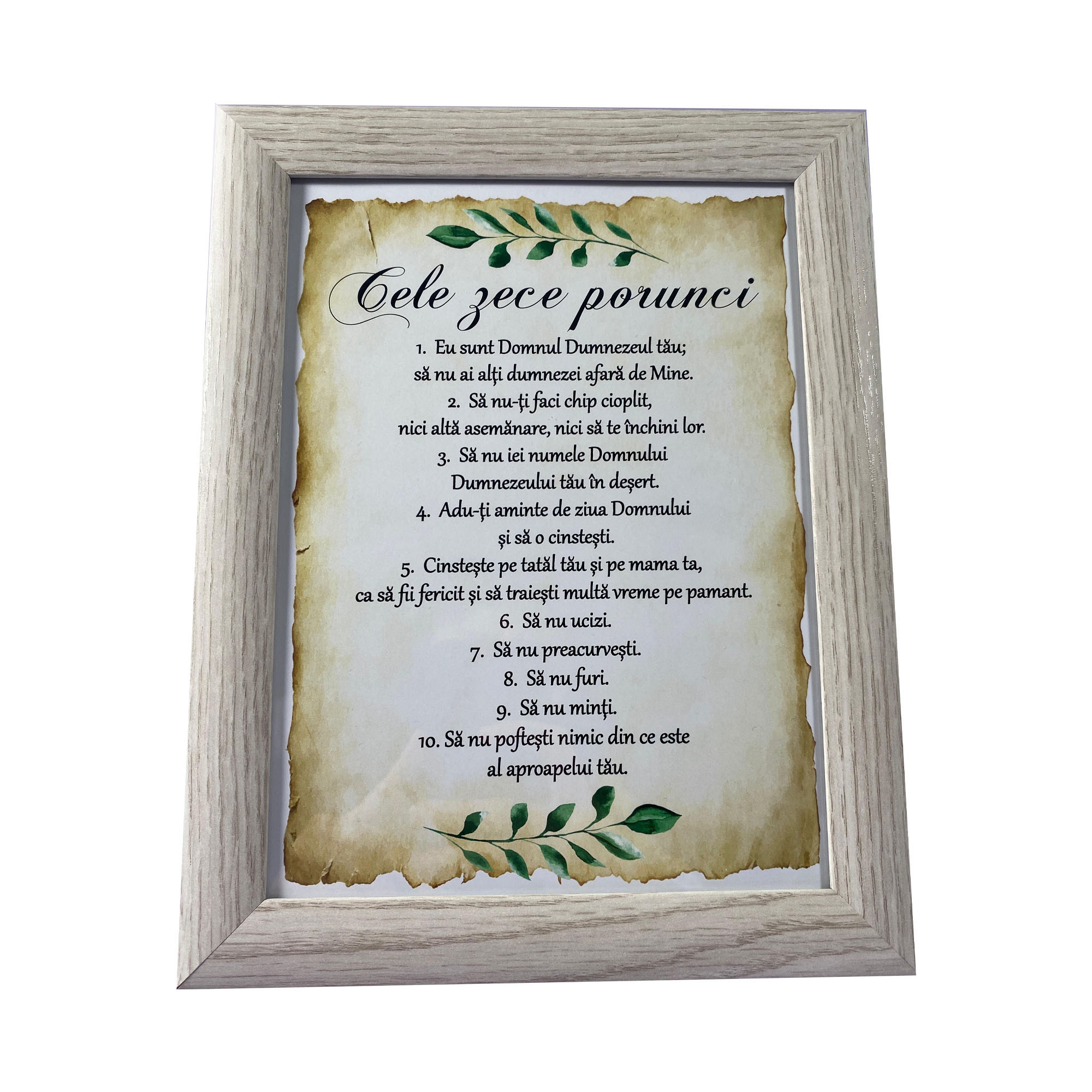 Tablou cu mesaj creștin (23 x 17 cm) - "Cele 10 porunci" Tablou cu mesaj creștin (23 x 17 cm) - "Cele 10 porunci"