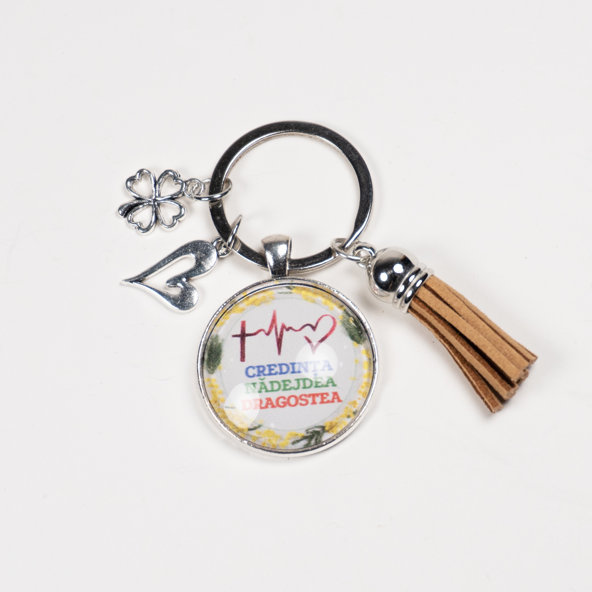 Breloc cu mesaj crestin - Credința, Nădejdea, Dragostea. Breloc cu mesaj crestin - Credința, Nădejdea, Dragostea.