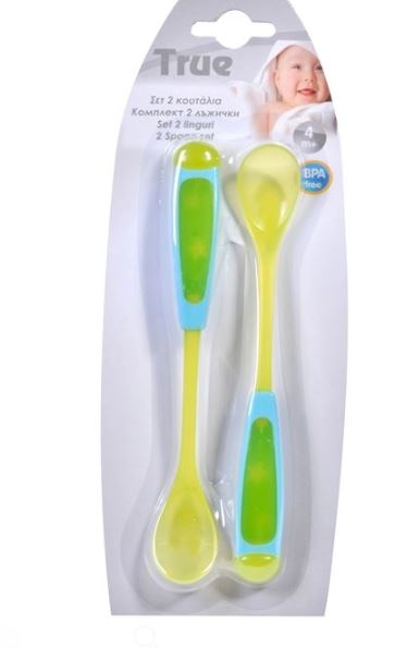 Linguri de plastic, albastru-verde - 2 buc. (4m+) Linguri de plastic, albastru-verde - 2 buc. (4m+)