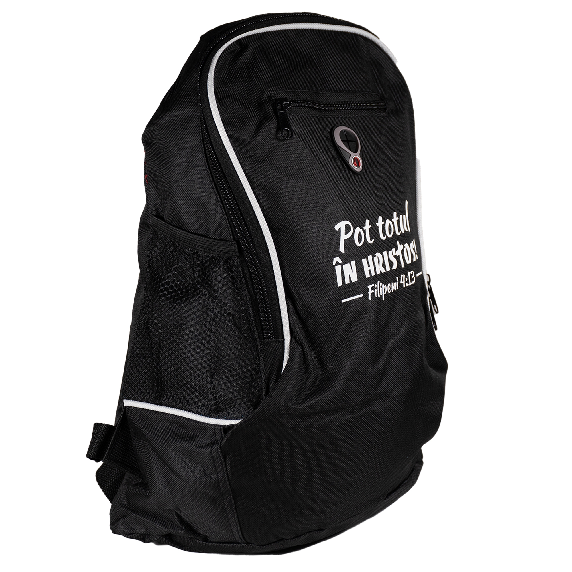 Ghiozdan rucsac - negru "Pot totul în Hristos!" (Filipeni 4:13) Ghiozdan rucsac - negru "Pot totul în Hristos!" (Filipeni 4:13)