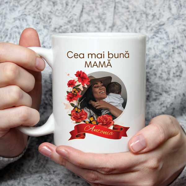 Cană personalizată cu poză și nume – 8 Martie Cană personalizată cu poză și nume – 8 Martie