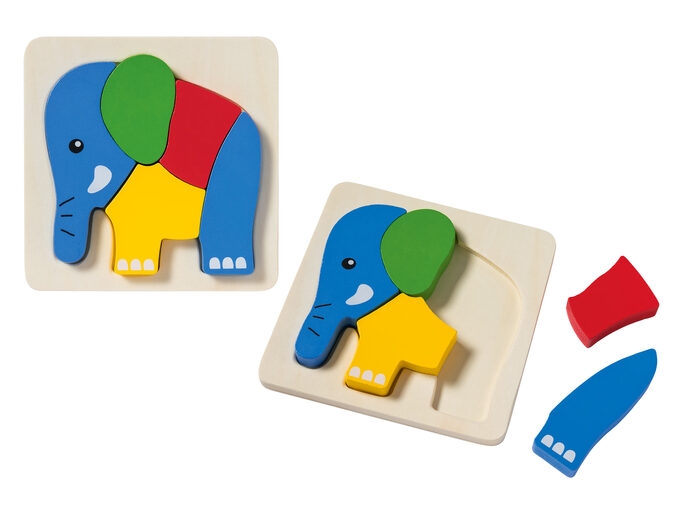 Puzzle din lemn pentru copii - Elefant (1+) Puzzle din lemn pentru copii - Elefant (1+)
