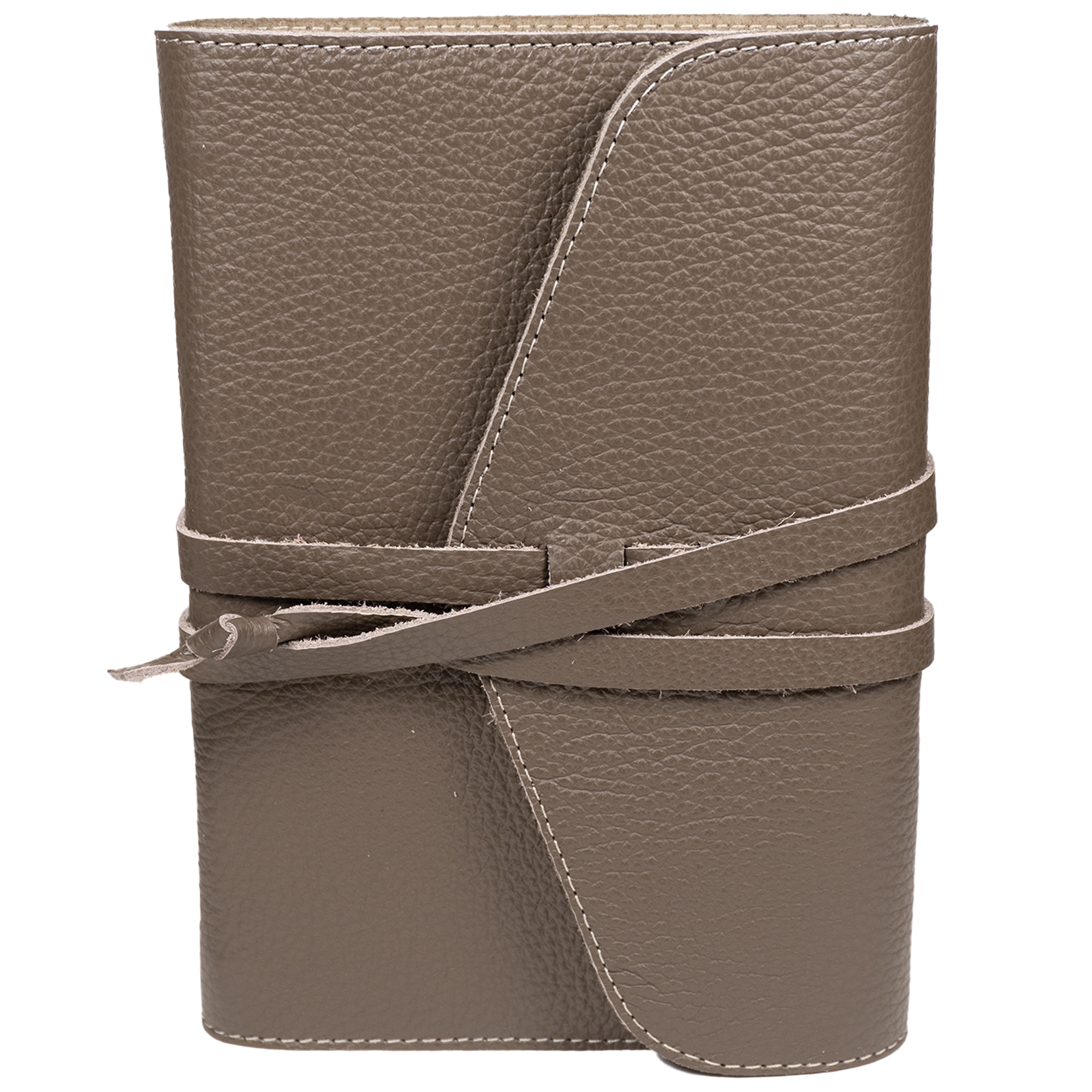 Biblia in piele autentica, cu clapeta si snur, marime medie, maro, index, margini aurii, cuv. lui Isus cu rosu [057 SNU]