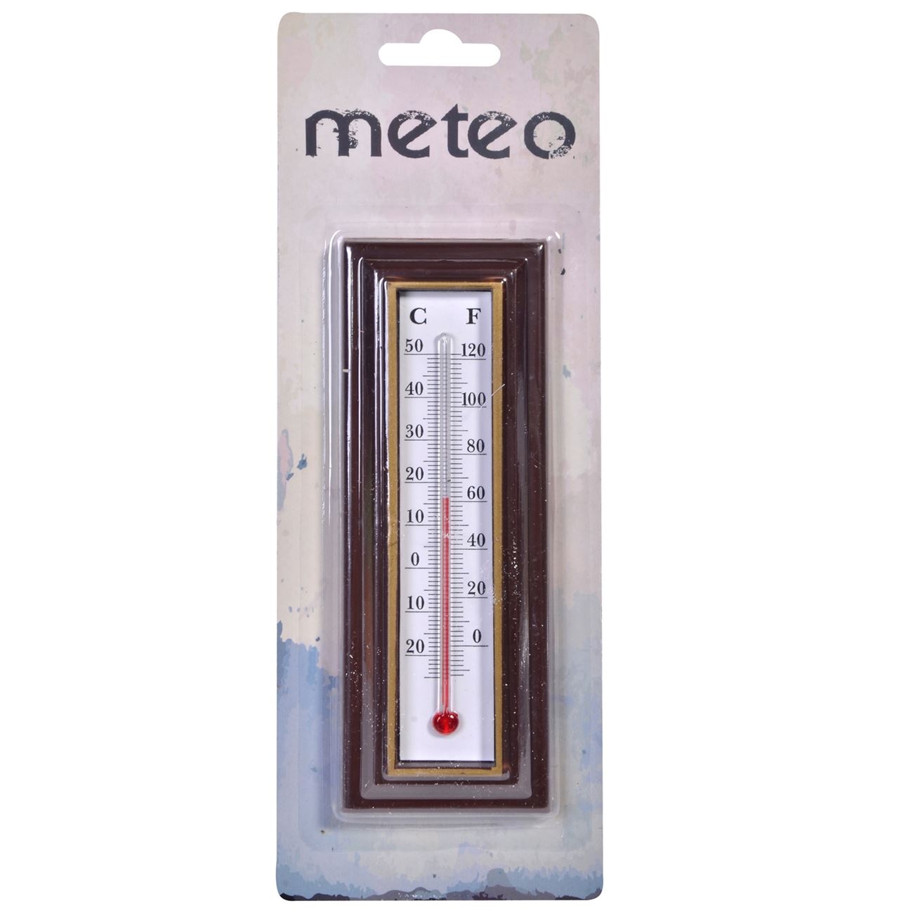 Termometru de perete din lemn (16 x 5,5 cm) Termometru de perete din lemn (16 x 5,5 cm)