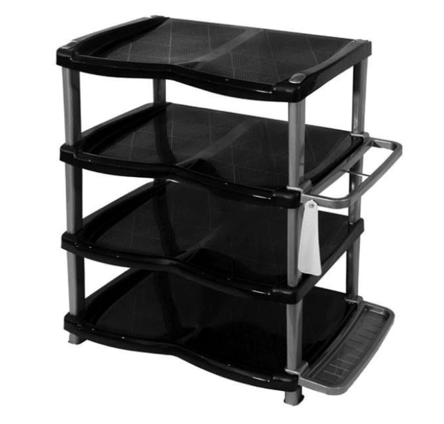 Raft pantofi cu 4 etaje, negru Raft pantofi cu 4 etaje, negru