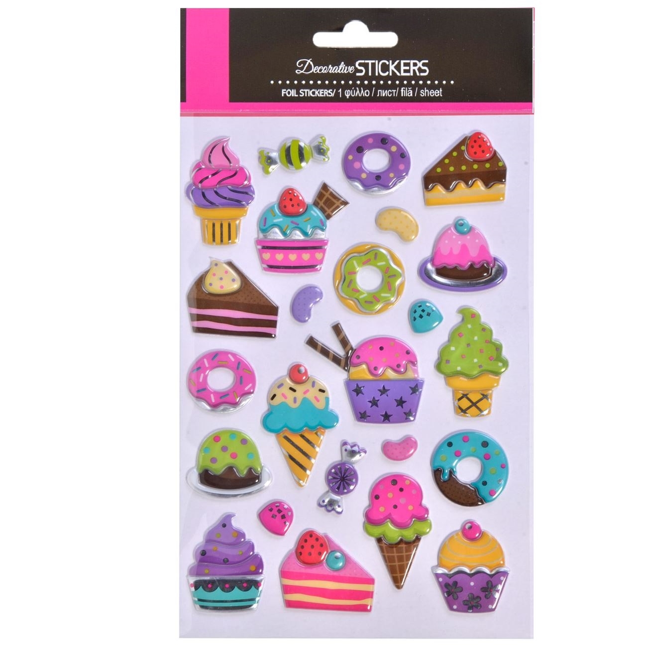 Autocolante - Donuts, Tort..., 24 buc. (3+) Autocolante - Donuts, Tort..., 24 buc. (3+)