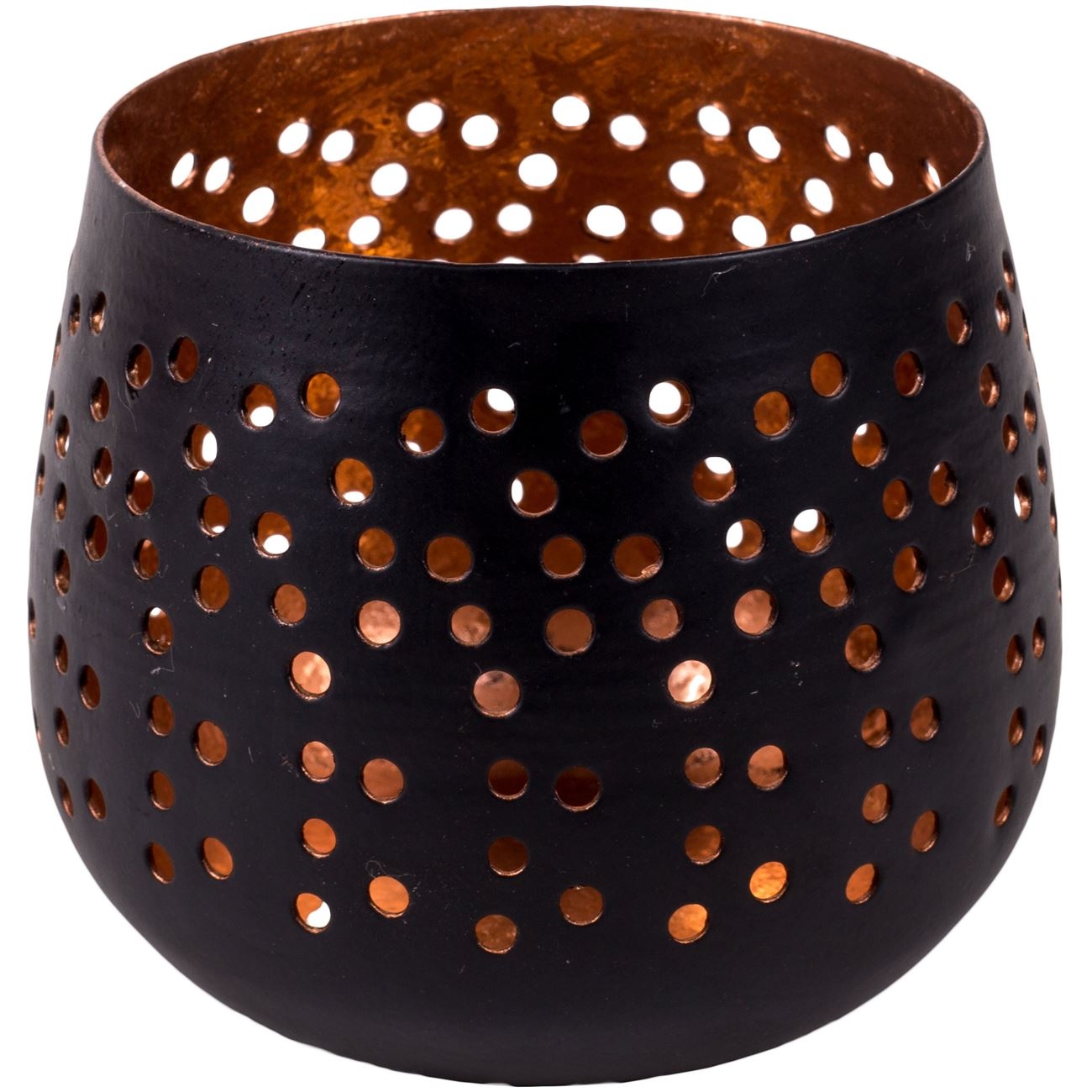 Ornament de Craciun - Suport pentru lumanare cu cerculete perforate Ornament de Craciun - Suport pentru lumanare cu cerculete perforate