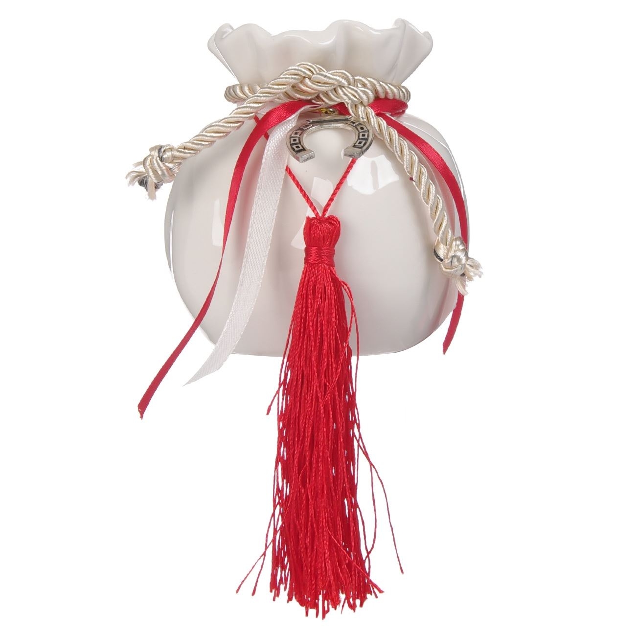 Mini vaza cu charm potcoava (9x10 cm) Mini vaza cu charm potcoava (9x10 cm)