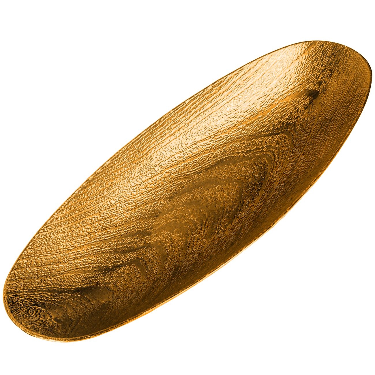 Platou decorativ oval, auriu - 41x15x5 cm