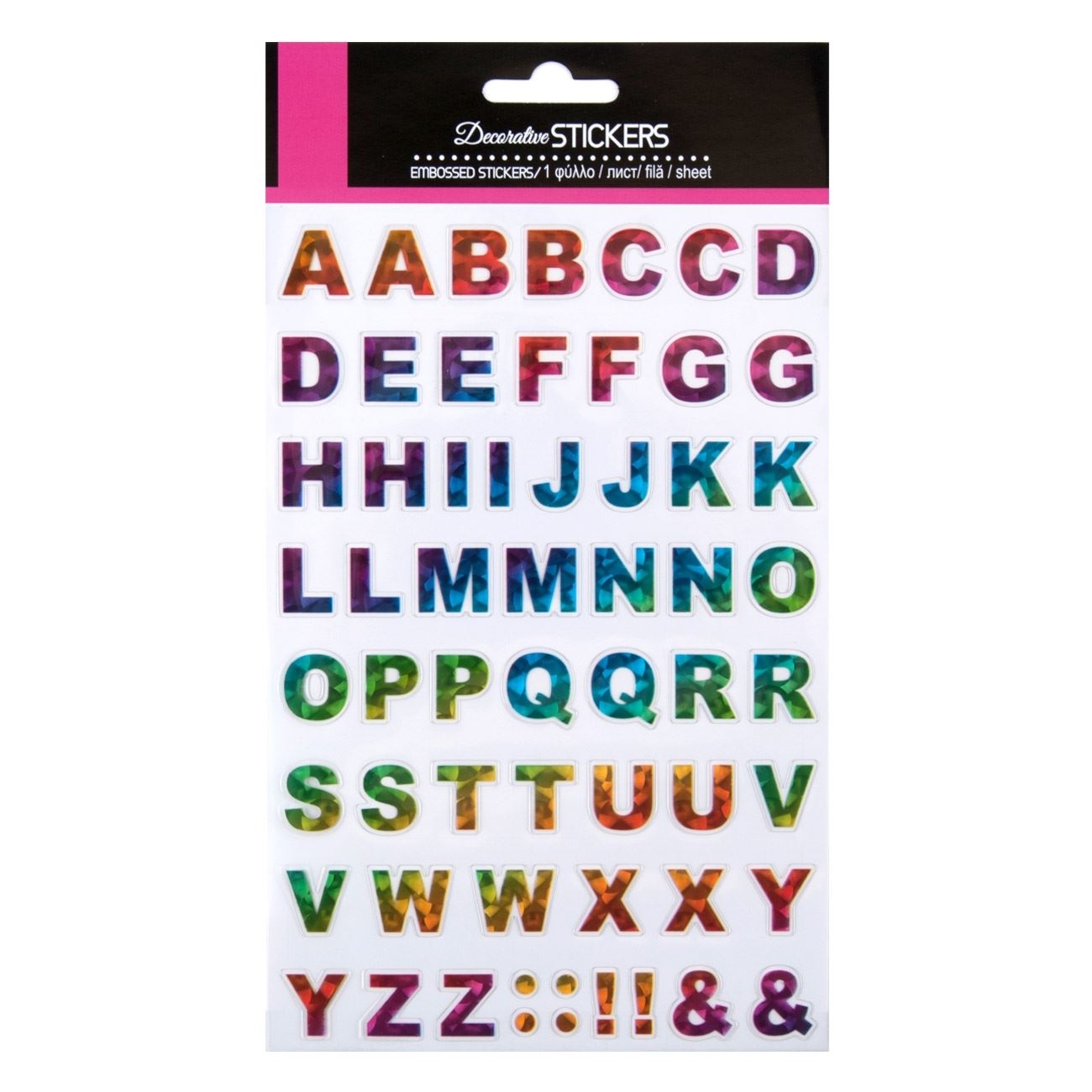 Autocolante - Litere colorate, 58 buc. (3+) Autocolante - Litere colorate, 58 buc. (3+)