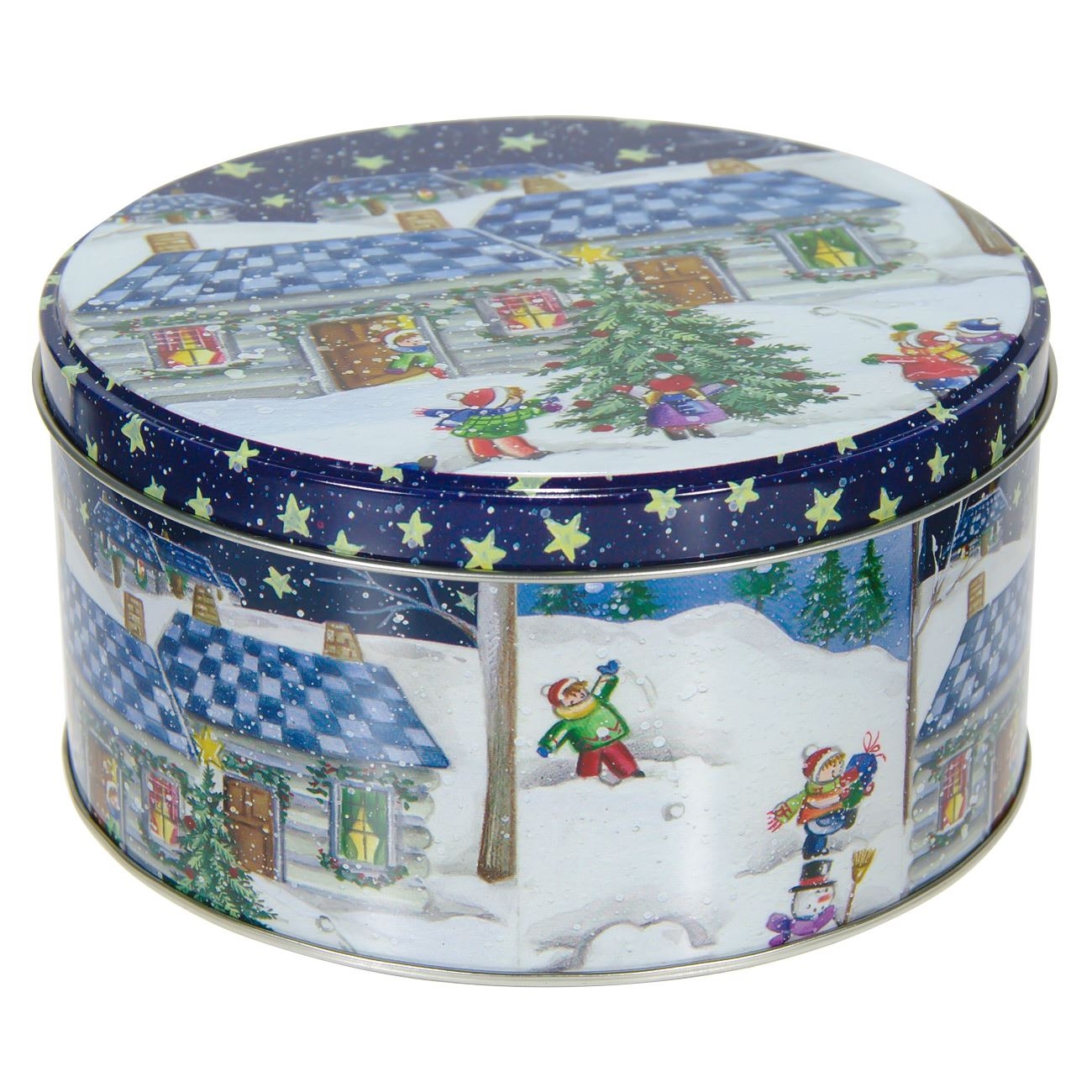 Cutie metalica, motive Craciun (14x7 cm) Cutie metalica, motive Craciun (14x7 cm)