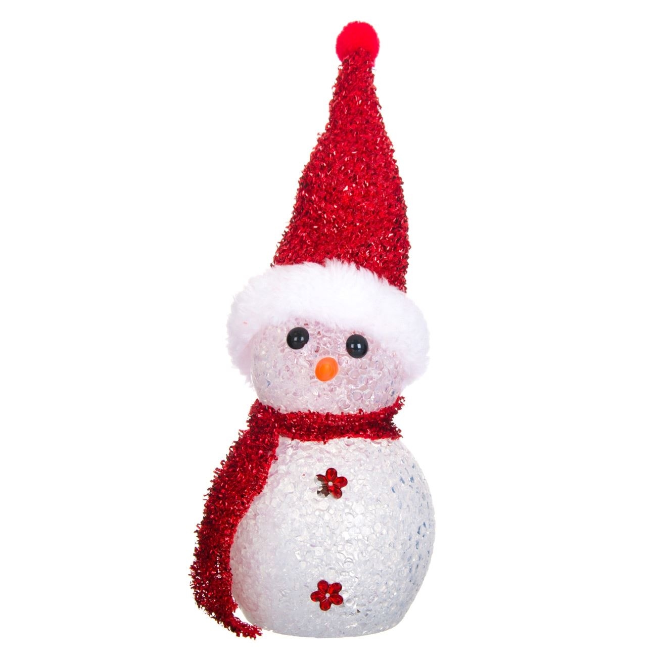 Ornament de Craciun - Om de zapada cu lumina interioara cu led (22x8 cm) Ornament de Craciun - Om de zapada cu lumina interioara cu led (22x8 cm)