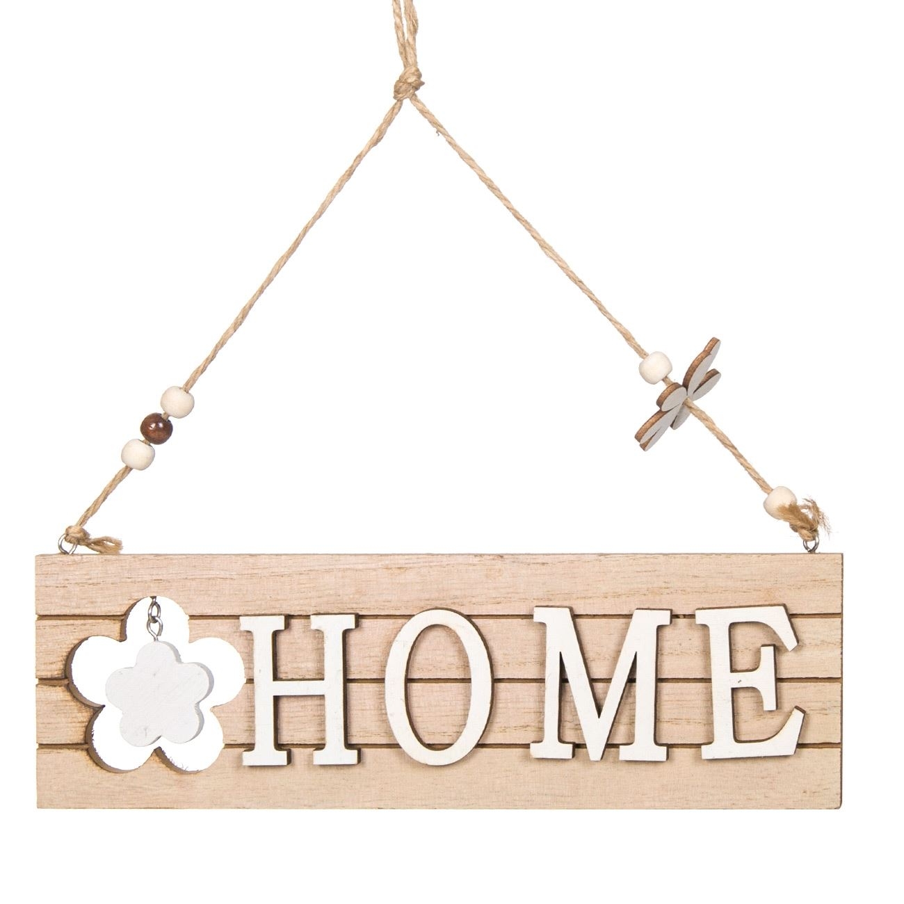 Agatatoare din lemn decorativa, bej - HOME (26x8.5cm) Agatatoare din lemn decorativa, bej - HOME (26x8.5cm)