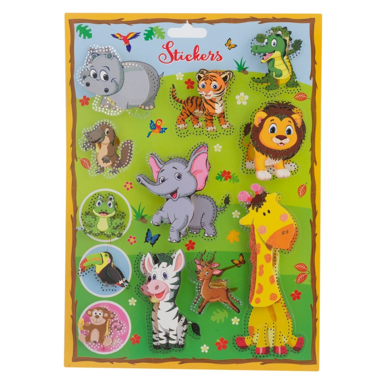 Autocolante de perete - 12 Animale din jungla (3+) Autocolante de perete - 12 Animale din jungla (3+)