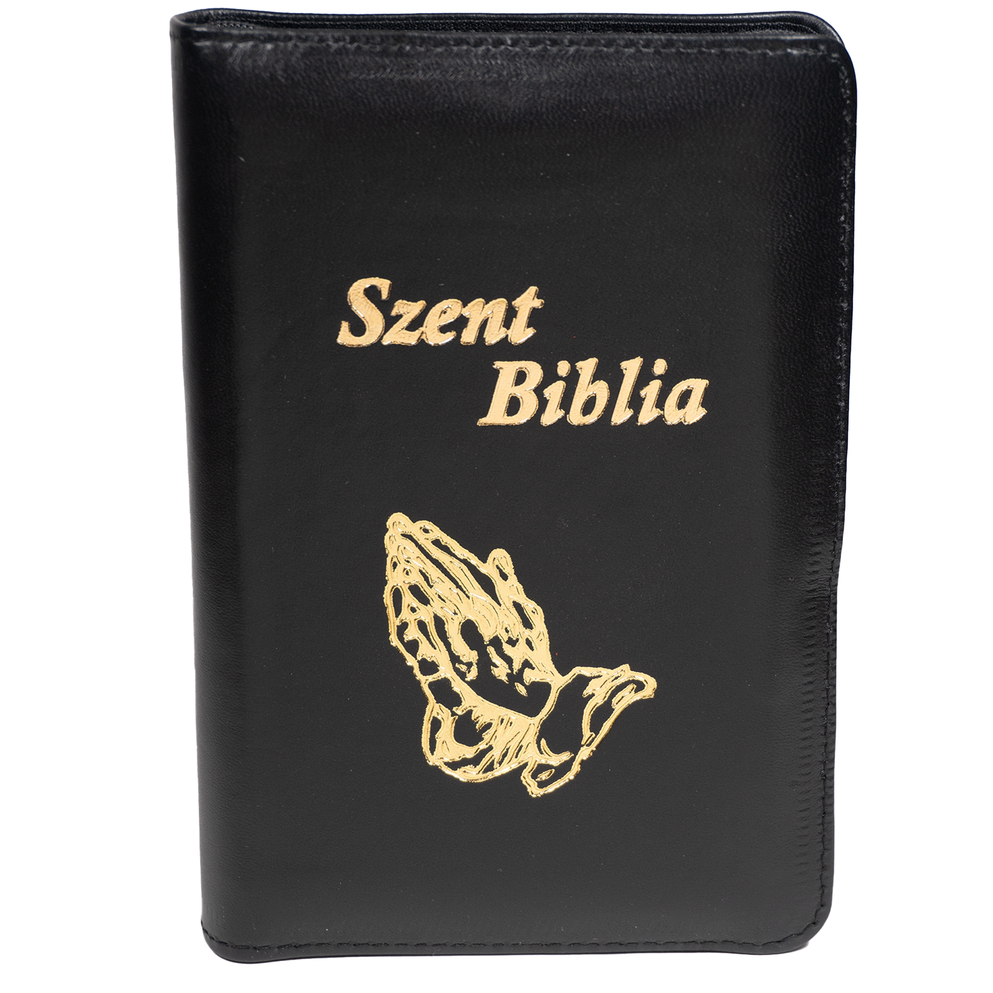 Szent Biblia, Mini Biblia, fekete, Bőr, Cipzáros, Károli Gáspár Forditása (Biblia mica, piele, in lb. maghiara, fermoar) [043 PF]