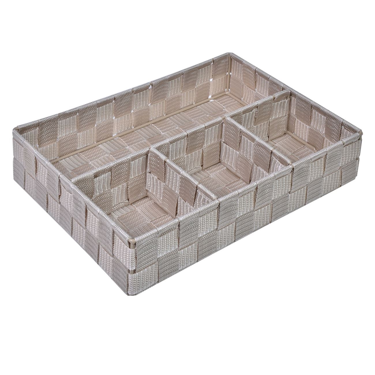 Coș de depozitare tricotat din ratan bej Coș de depozitare tricotat din ratan bej