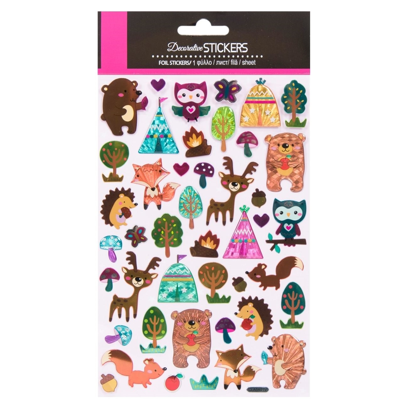 Autocolante - Animale de padure, 44 buc. (3+) Autocolante - Animale de padure, 44 buc. (3+)