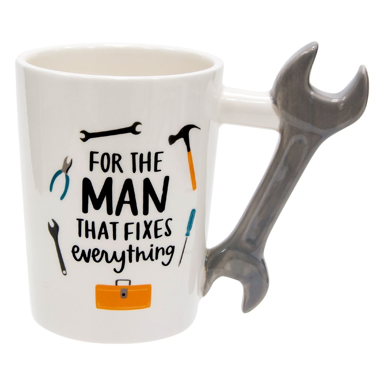 Cana maner forma de cheie si cu mesaj "For the man that fix everything" Cana maner forma de cheie si cu mesaj "For the man that fix everything"