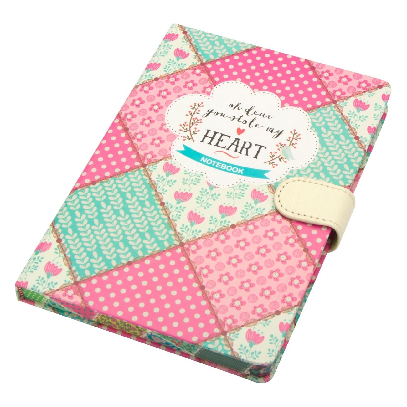 Carnet A5, roz-turcoaz - Oh dear you stole my Heart Carnet A5, roz-turcoaz - Oh dear you stole my Heart