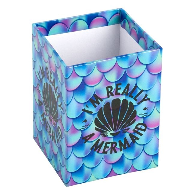 Suport de creioane din carton - Mermaid (7x7x10 cm) Suport de creioane din carton - Mermaid (7x7x10 cm)