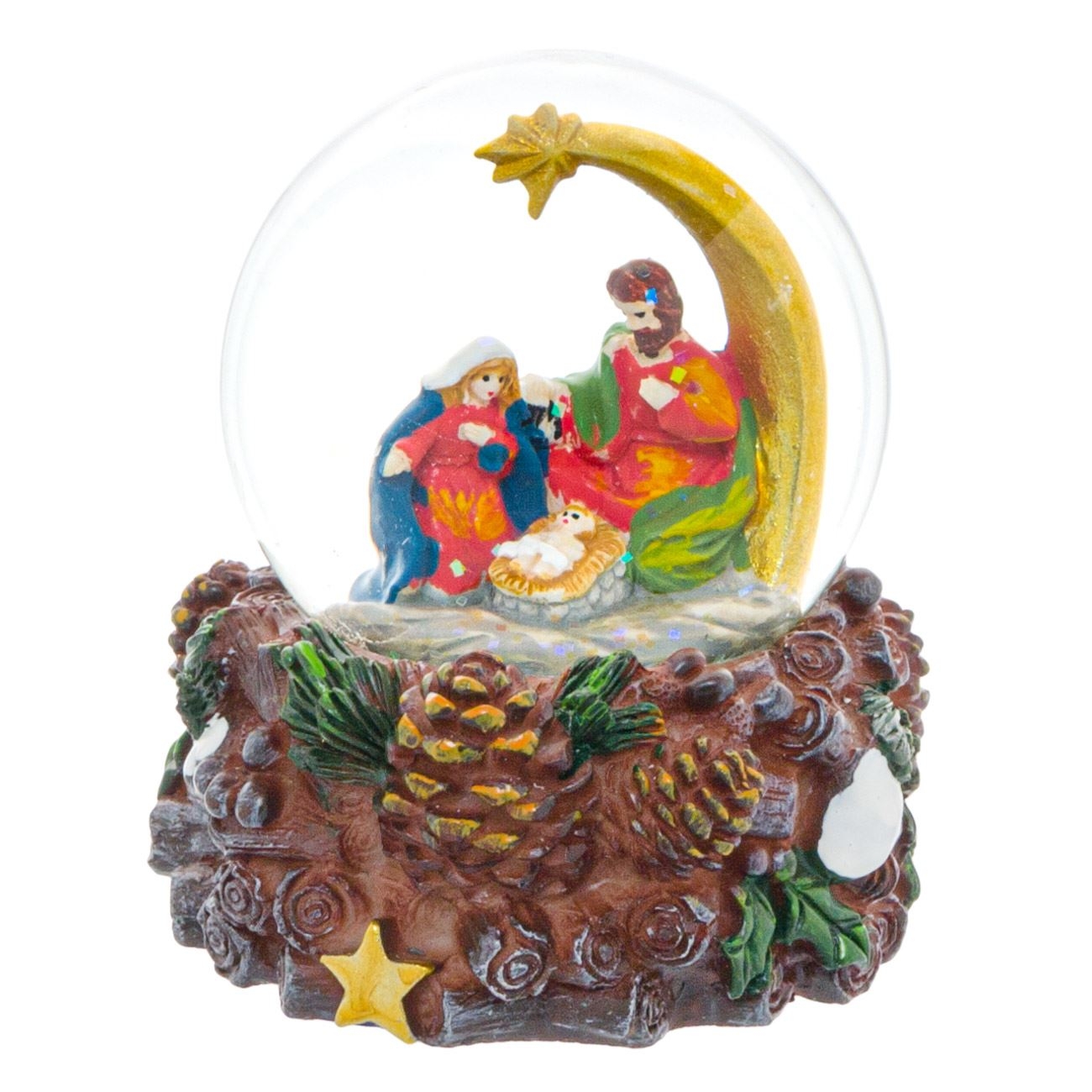 Ornament de Craciun - Glob cu fulgi si motive Craciun (4,5x6 cm) Ornament de Craciun - Glob cu fulgi si motive Craciun (4,5x6 cm)