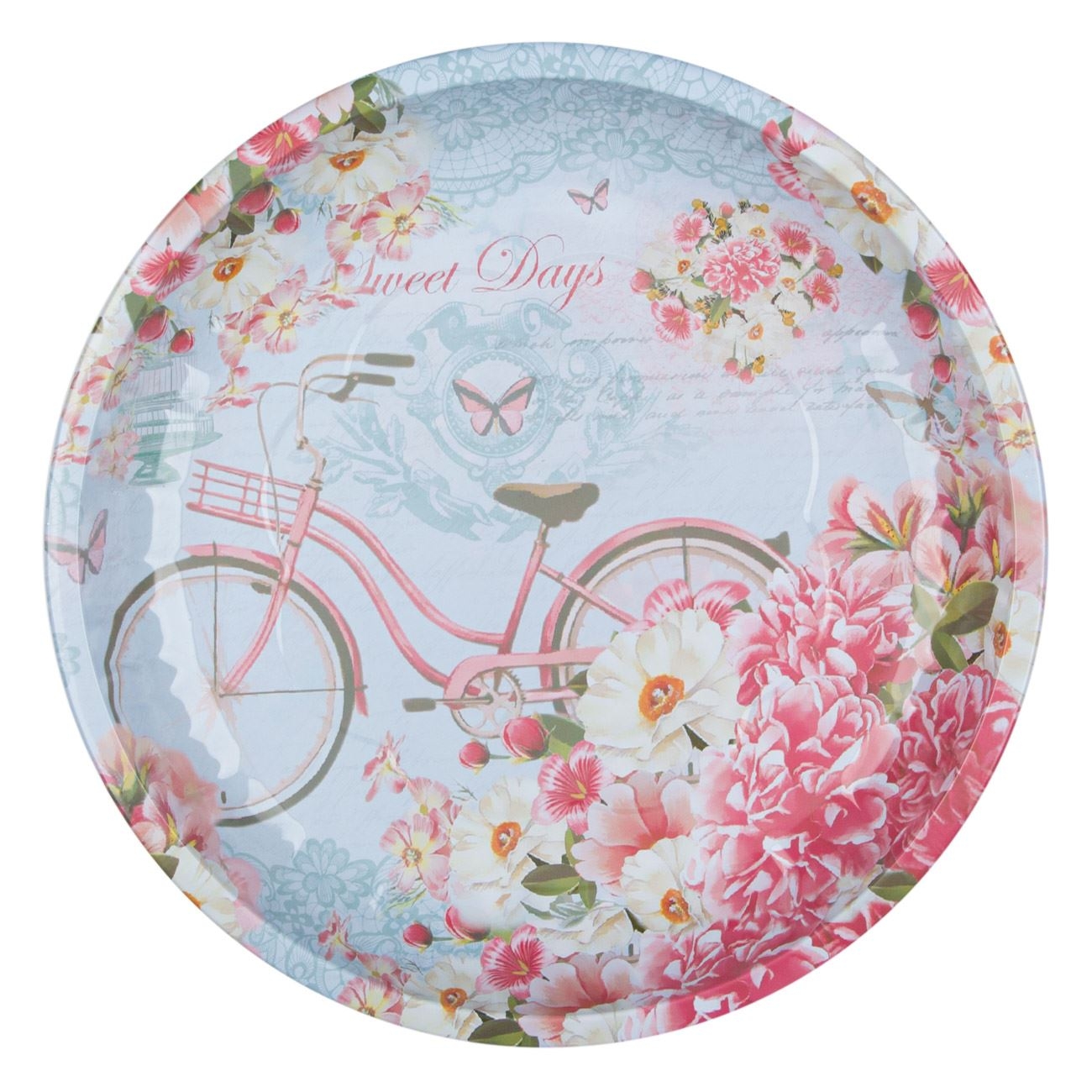 Farfurie metalica cu bicicleta Farfurie metalica cu bicicleta