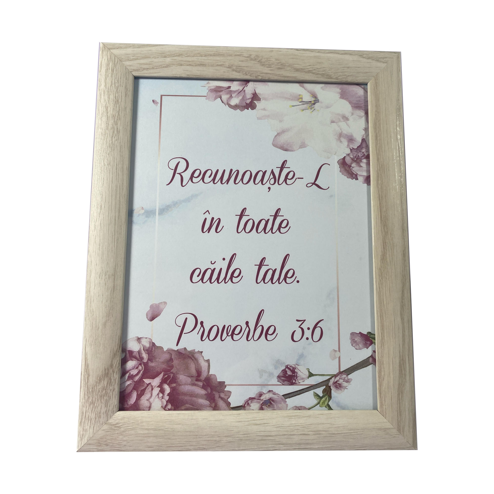 Tablou cu mesaj creștin (23 x 17 cm) - "Recunoaște-L în toate căile tale" Tablou cu mesaj creștin (23 x 17 cm) - "Recunoaște-L în toate căile tale"