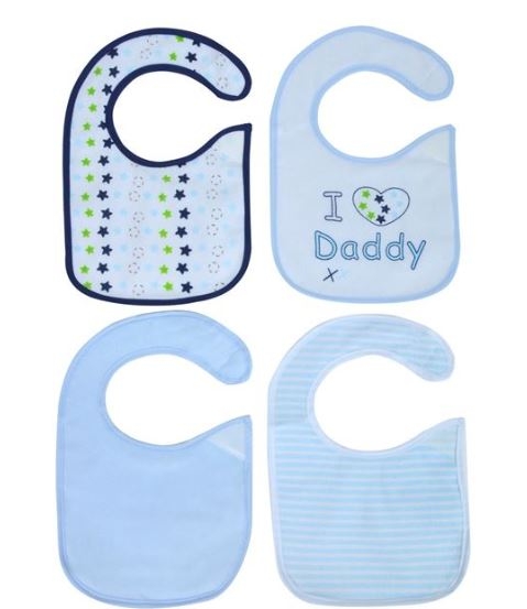 4 Bavete, albastru - I love Daddy  (0m+) 4 Bavete, albastru - I love Daddy  (0m+)