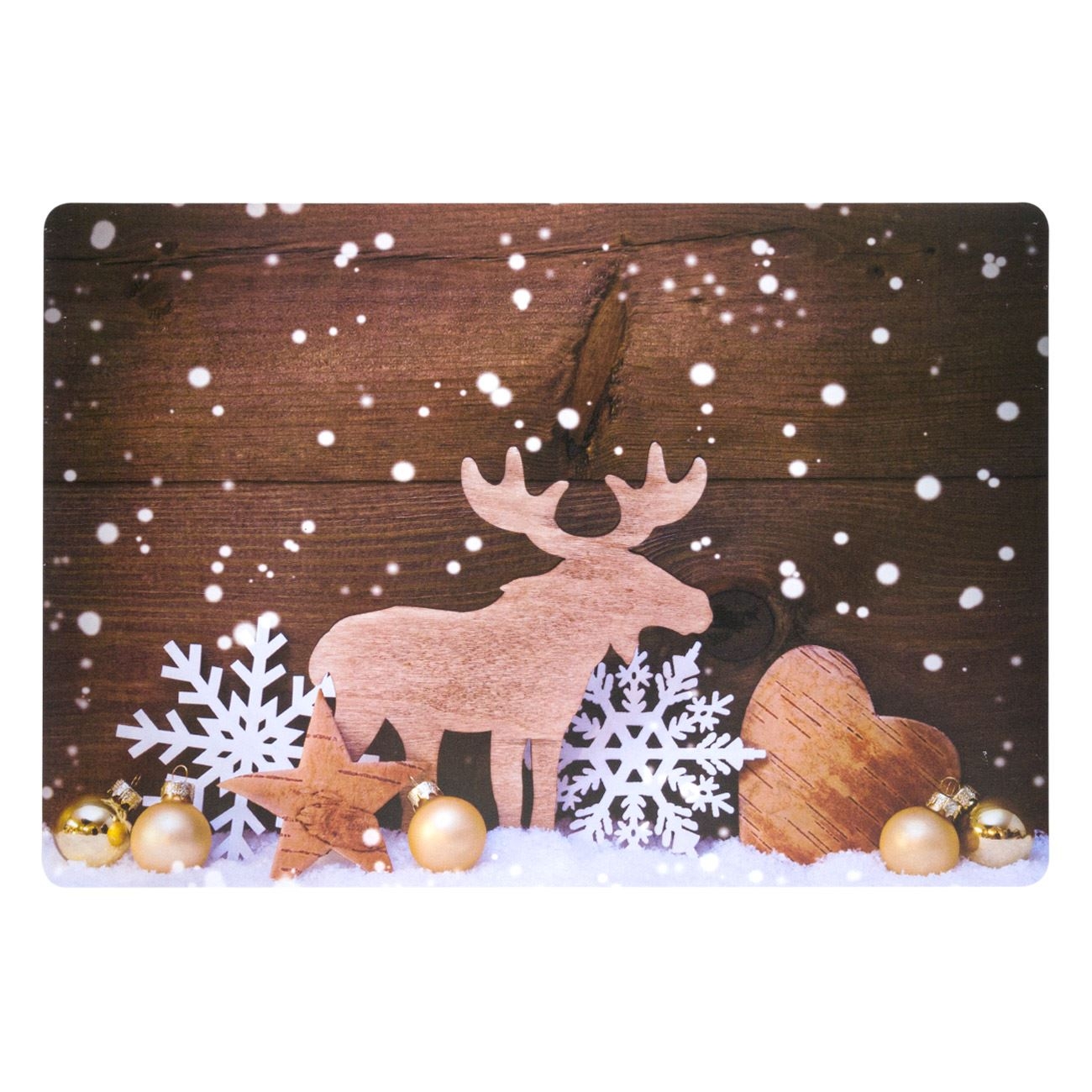 Suport farfurie - Design de Craciun cu ren (43x28cm) Suport farfurie - Design de Craciun cu ren (43x28cm)