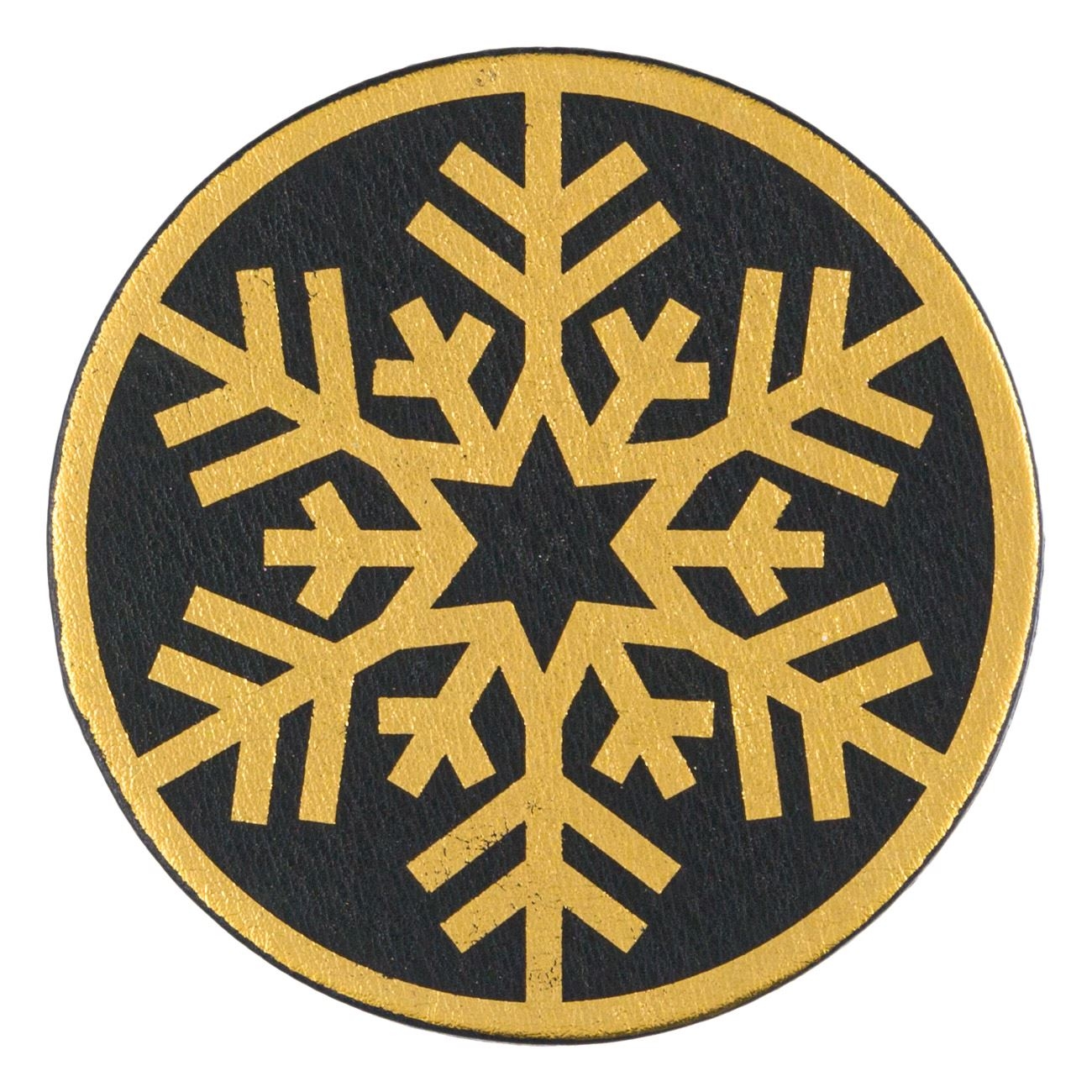 Suport pahar din hartie - Fulg auriu 10 cm Suport pahar din hartie - Fulg auriu 10 cm