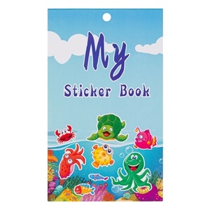 Carte cu autocolante - Animale acvatice, 6 File (3+) Carte cu autocolante - Animale acvatice, 6 File (3+)