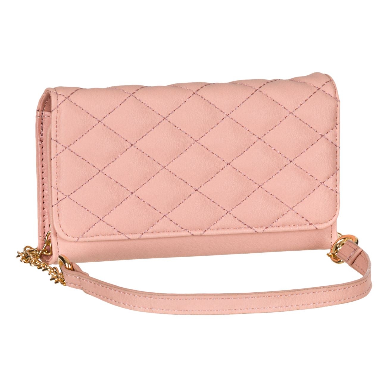 Portofel dama -husa telefon - Roz (18x2x11 cm)