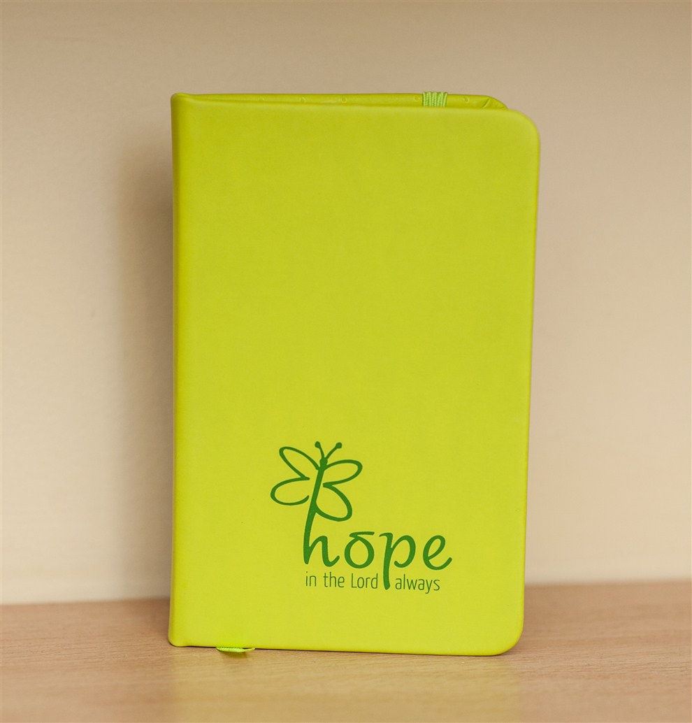 Carnetel verde - Hope in the Lord always Carnetel verde - Hope in the Lord always