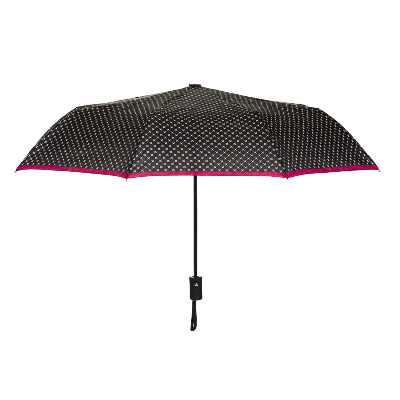 Umbrela pliabila - Neagra cu banda fucsia (32 cm) Umbrela pliabila - Neagra cu banda fucsia (32 cm)
