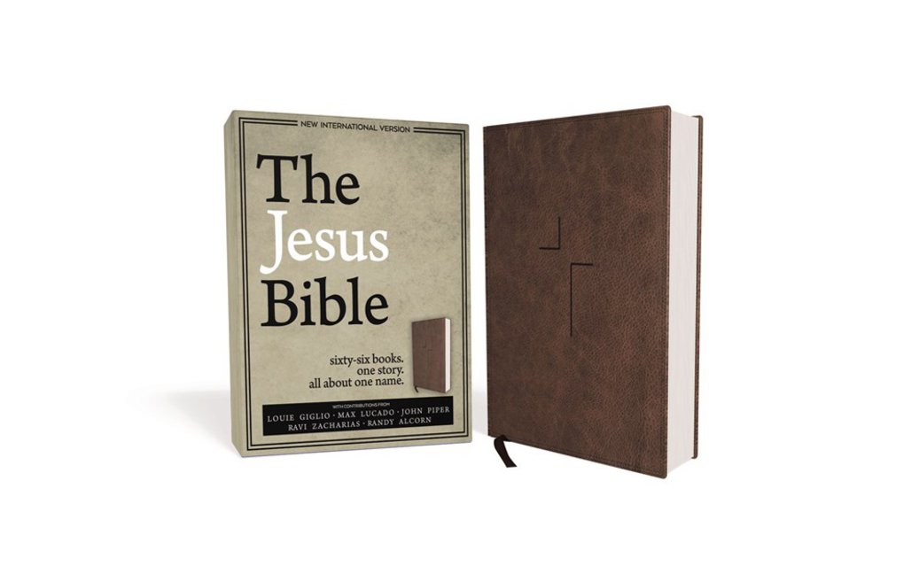 The Jesus Bible, NIV Edition, Leathersoft, Brown - biblie de studiu in lb. engleza