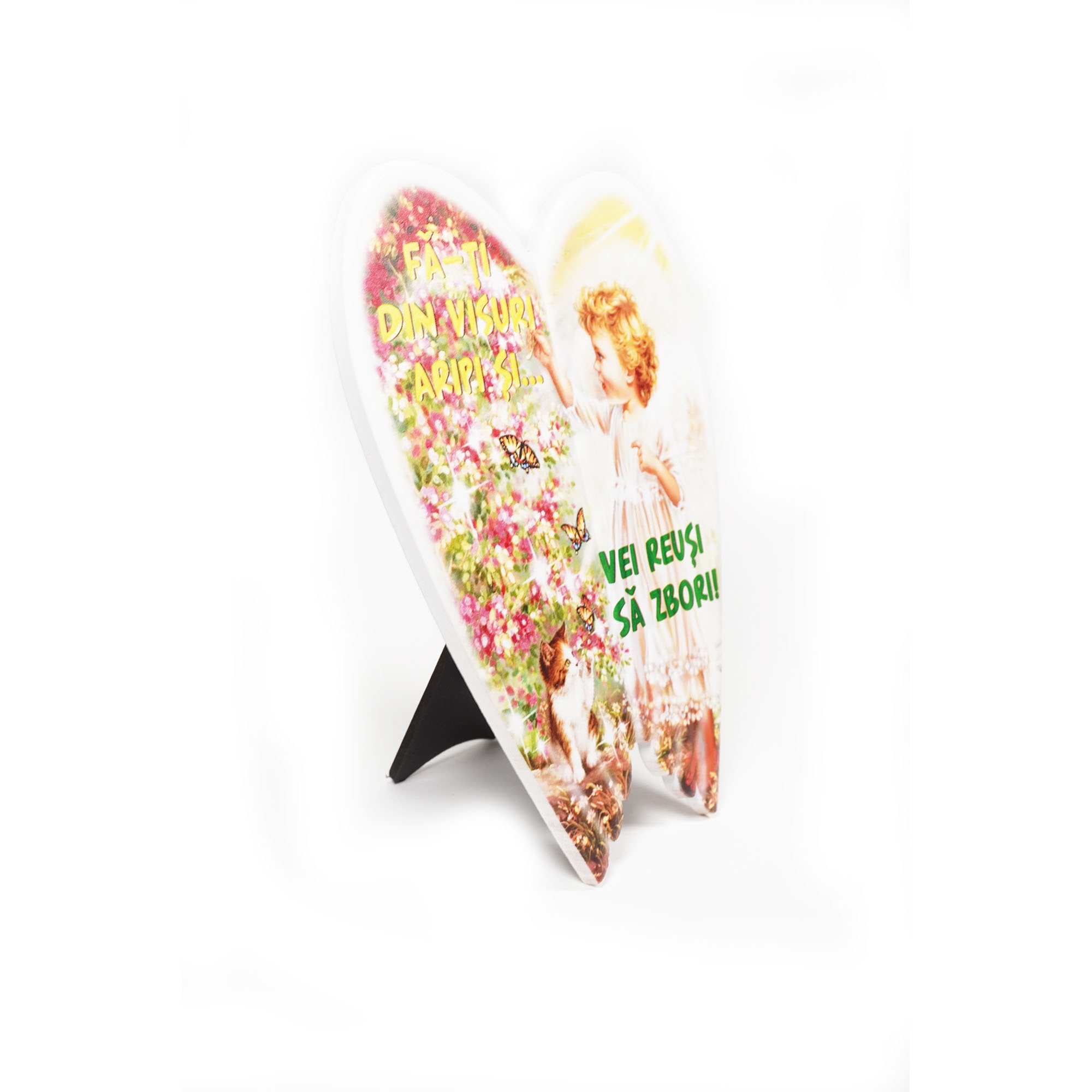 Aplica aripi ceramica - Fă-ți din visuri aripi și...vei reuși să zbori  (16 x 20 cm) Aplica aripi ceramica - Fă-ți din visuri aripi și...vei reuși să zbori  (16 x 20 cm)